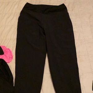 Black Patagonia hiking pants.